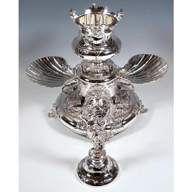 Viennese Art Nouveau Silver Caviar Stand from Würbel & Czokally, 1900s For Sale - Image 11 of 17
