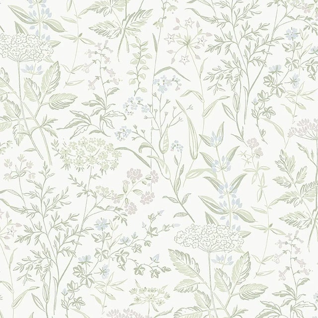 Sample - Borastapeter Delicate Dance Wallpaper in Leaf For Sale