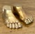 Vintage Boho Gilt Tipped Plaster Feet - Set of 2 For Sale In West Palm - Image 6 of 12