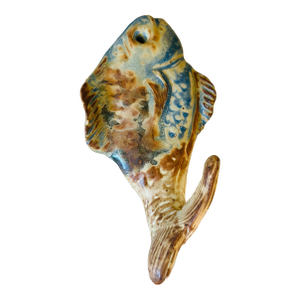 Studio Pottery Clay Fish Wall Hook