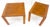 Pair of Solid Teak Danish Mid Century Modern Teak Side End Night Tables Stands second table is 20" wide, thanks...