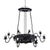 Vintage Handcrafted Iron Black and Gold 8-Light Pendant Chandelier For Sale - Image 9 of 10