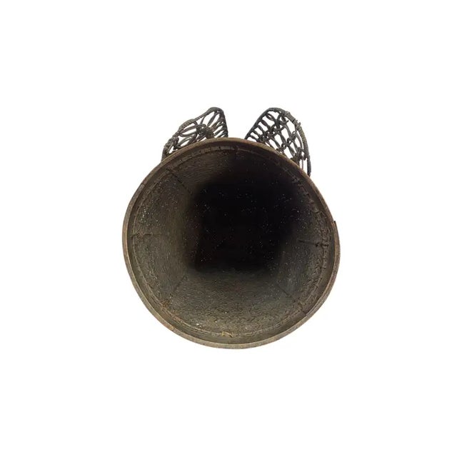 Black Vintage Rattan Basket Dayak Tribe Hand-Woven From Kalimantan, Borneo For Sale - Image 8 of 9