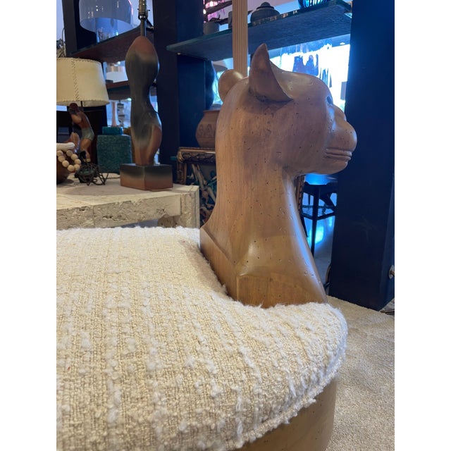 Egyptian Revival Style Whimsical Wood Bench/ Ottoman For Sale - Image 15 of 18