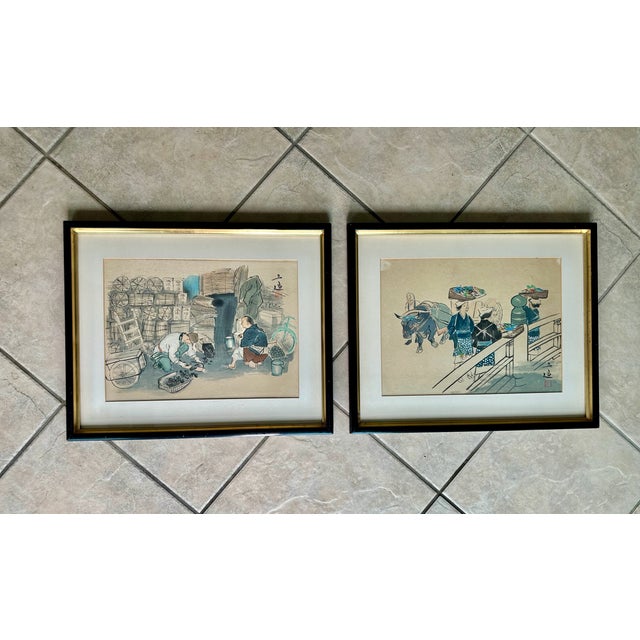Japanese Pair Japanese Woodblock Prints by Sanzo Wada (1883–1967) For Sale - Image 3 of 18
