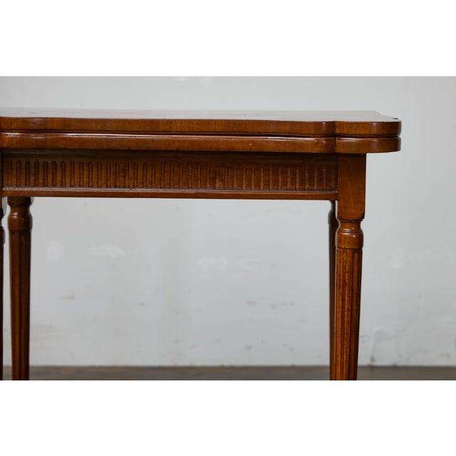 French Walnut Game Table with Marquetry and Reversible Felt Top, Circa 1880 For Sale In Atlanta - Image 6 of 12