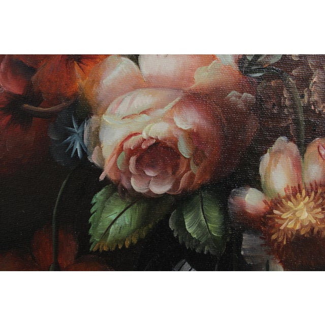 Artist Signed Framed Still Life Oil Paint on Canvas For Sale - Image 4 of 16