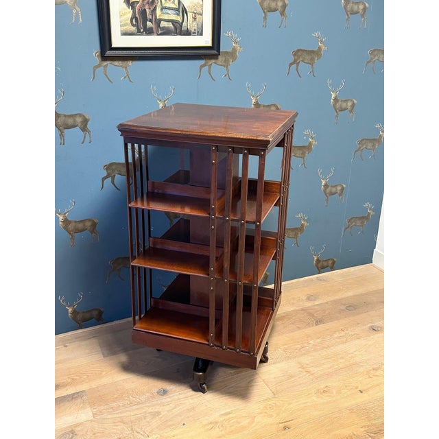 Antique Revolving Bookcase, 1890s For Sale - Image 5 of 9