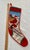 Late 20th Century Vintage Skiing Santa Claus 100% Wool Needlepoint Christmas Stocking 1991 Peking Handicraft Excellent Condition For Sale - Image 5 of 13