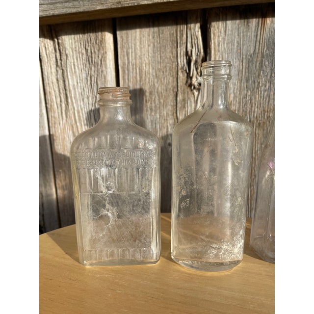 Early 20th Century Large Glass Apothecary Bottle Collection 7 Piece