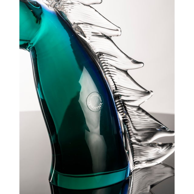 Blue and Green Murano Glass Horse Sculpture by Vincenzo Nason For Sale - Image 5 of 10