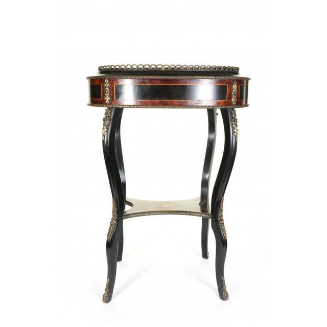 Wood French Planter or Side Table in Aboyna with Inlay For Sale - Image 7 of 16