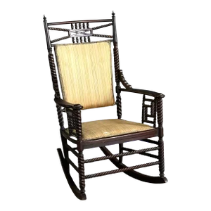 Mid 19th Century Victorian Barley Twist Rocking Chair