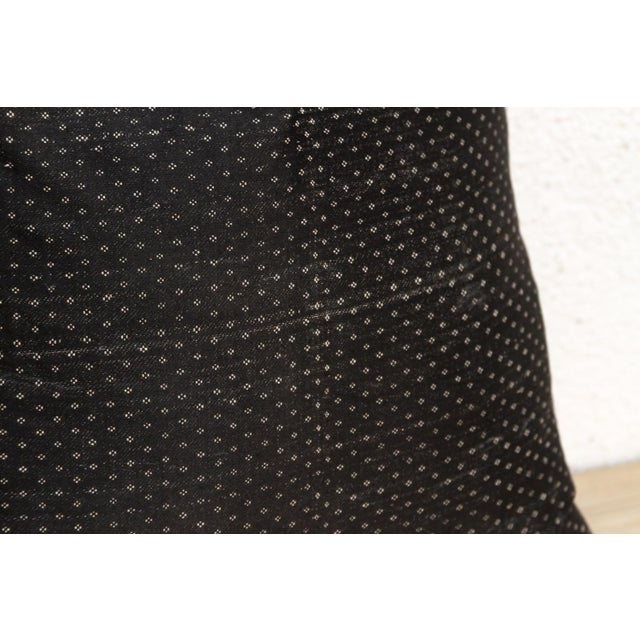 Traditional Neer Black Dotted Ahir Handloom Pillow For Sale - Image 3 of 6
