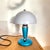 Mid-Century Modern Mushroom Table Lamp in Blue Metal, 1963 For Sale - Image 12 of 12