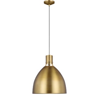 Sean Lavin by Visual Comfort Studio Brynne Medium LED Pendant, Burnished Brass For Sale