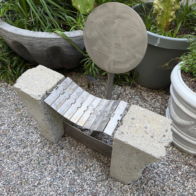 Brutalist 20th Century Brutalist Modernist Concrete and Metal Lounge Chairs For Sale - Image 3 of 18