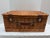 Vintage wicker wood picnic basket with service for two packed neatly inside with checkered Americana lining. Includes 2...