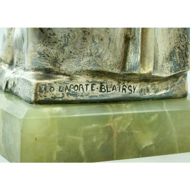 Leo Laporte Blairsy Art Nouveau Silver Overlay Bronze, 1903 For Sale In Dallas - Image 6 of 7