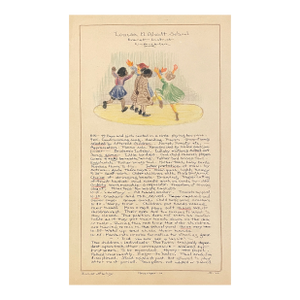 1932 Eunice Starkie Louisa May Alcott Elementary Drawing