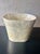 Vintage coastal wastebasket dating to the 1980s, handcrafted from natural capiz shell. Features a softly rounded...