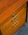 Mid Century Danish Modern Executive Desk Black Top Brass 5 Drawer File Denmark For Sale - Image 11 of 12