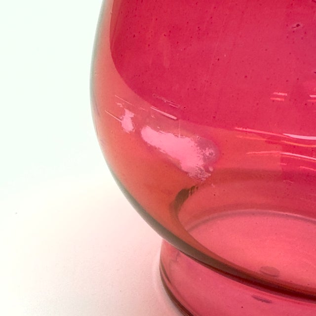 Cranberry Lidded Glass Storage Container Curation - Group of 3 For Sale - Image 12 of 12