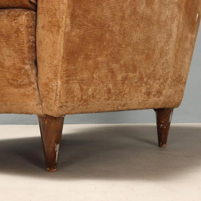Textile Vintage Italian Velvet Bergère Lounge Chairs, 1950s, Set of 2 For Sale - Image 7 of 11