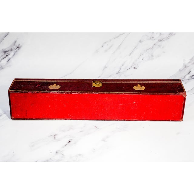 Rare King George v Antique Leather Despatch Document Box Royal Memorabilia For Sale - Image 11 of 11