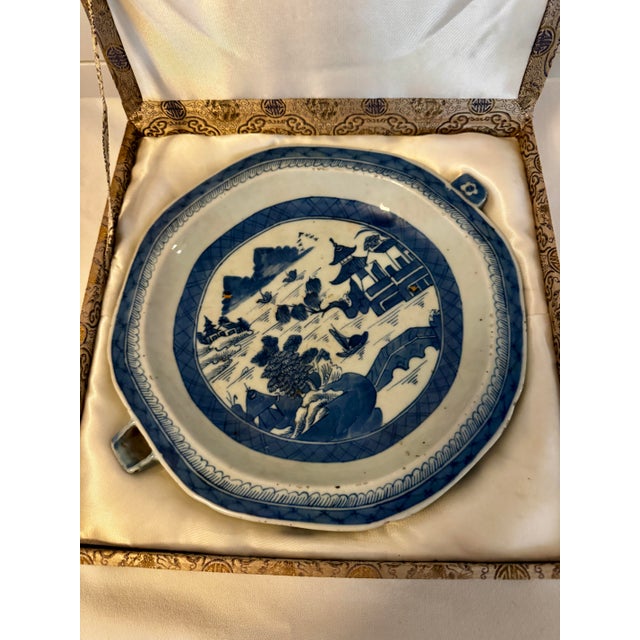 Ching Dynasty Export Ware Hot Water Plate For Sale - Image 4 of 11