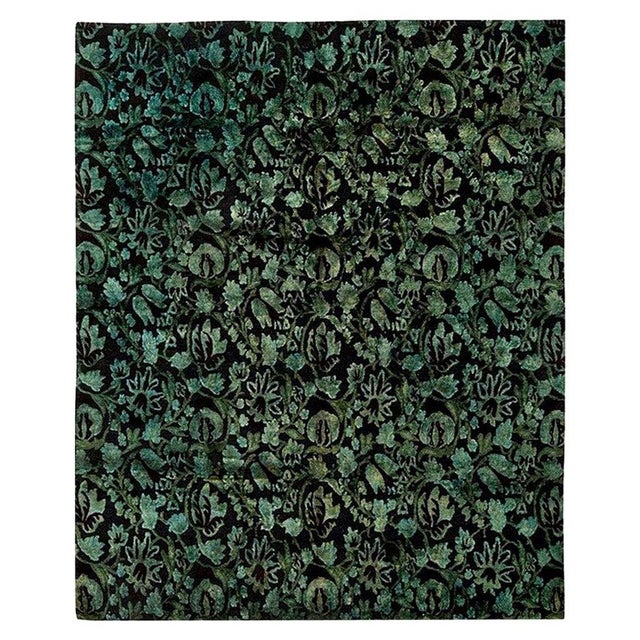 Contemporary Floral European Inspired Tibetan Rug by Doris Leslie Blau For Sale