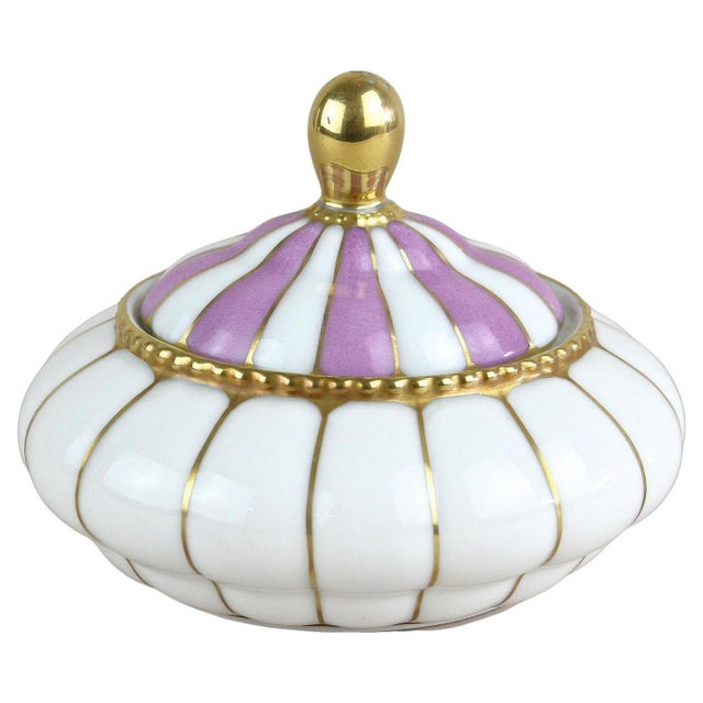 Art Nouveau Porcelain Box with Lid, Bohemia, 1920s For Sale - Image 14 of 14