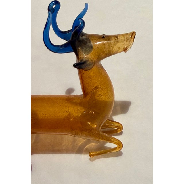 Bimini Glass Rare Antique German Bimini Mercury Glass Reindeer Ornament For Sale - Image 4 of 5
