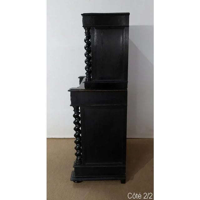 Louis XIII Style Work Cabinet & Desk Table, Set of 2 For Sale - Image 14 of 18