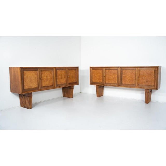 Mid-Century Art Deco Style Wooden Sideboard, Italy For Sale - Image 9 of 13