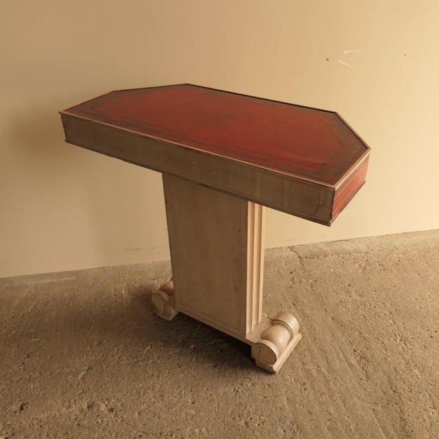 Neoclassical Console Table with Leather For Sale - Image 18 of 18