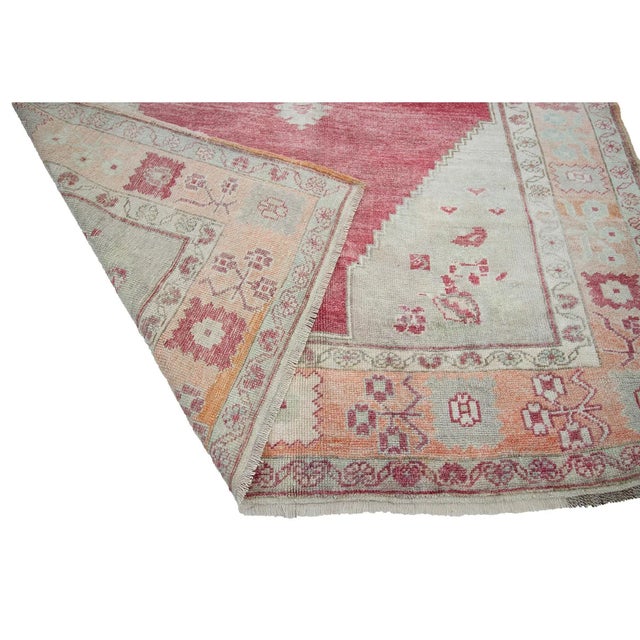 Mid 20th Century Vintage 1960's Turkish Konya Rug- 5′5″ × 9′2″ For Sale - Image 5 of 7