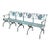 Late 20th Century Molla Cast Aluminum Seahorse and Seashell "Breakers" 4 Seat Outdoor Patio Bench For Sale