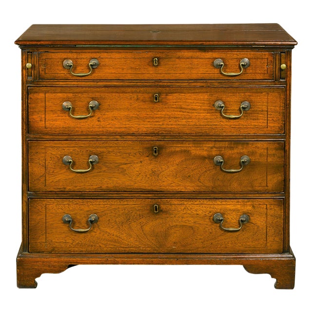 English 19th Century Walnut Campaign Butler's Desk with Three Drawers For Sale