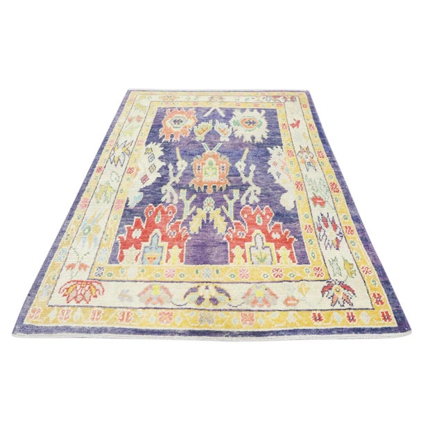 Hand Knotted Wool Oriental 21st Century Grey Nickel Turkish Oushak Rug 3'2" X 5'3" For Sale - Image 4 of 8