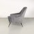 Black Italian Modern Armchair in Light Gray Velvet with Black Metal Legs, 1960s For Sale - Image 8 of 10