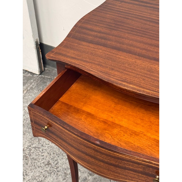 Mid 20th Century Edwardian Mahogany Inlaid Side Table, Vintage For Sale - Image 5 of 12