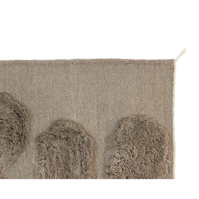 Textile Textured Organic Shapes Hand-Knotted Wool Rug | 8'0" X 6'0" | One of a Kind For Sale - Image 7 of 7