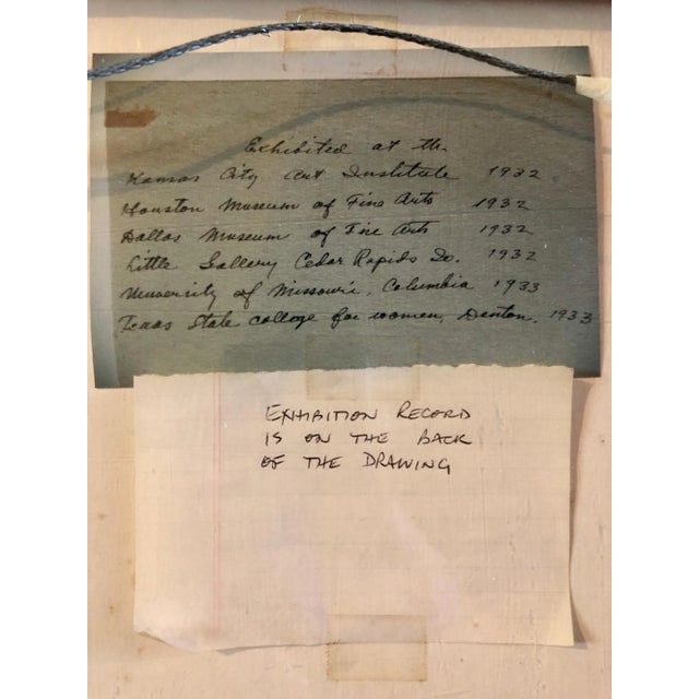 William S. Schwartz, Chicago Modernist Line Drawing Reclining Nude WPA Artist. Exhibited Work, c. 1930 For Sale In Miami - Image 6 of 7