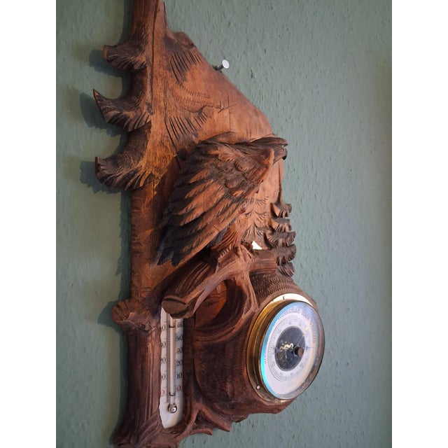 1950s Black Forest Eagle Thermometer & Barometer, 1950s For Sale - Image 5 of 6