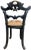 Brown Antique 19th Century Hand-Carved Ebonized Faux Bois Aesthetic Movement Boudoir Vanity Side Chair With Floral Needlepoint Seat For Sale - Image 8 of 16