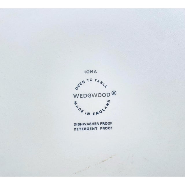 English 1970s Wedgwood China Iona Large Oval Baker For Sale - Image 3 of 7