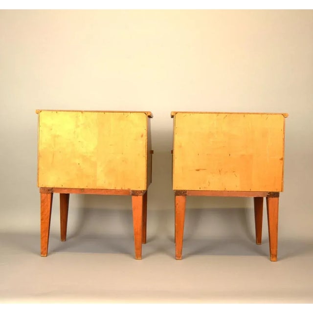 Brown Bedside Tables, 1950s, Set of 2 For Sale - Image 8 of 11