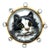 1900-1909 Belle Epoque Essex Crystal and Diamond Cat Brooch For Sale