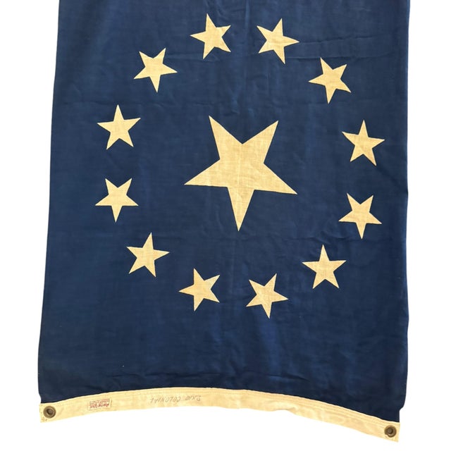 Vintage Hortie-Van Mfg. Co. Pasadena California Patriotic Banner, circa 1955–1975. Identical in form to the Betsy Ross-...